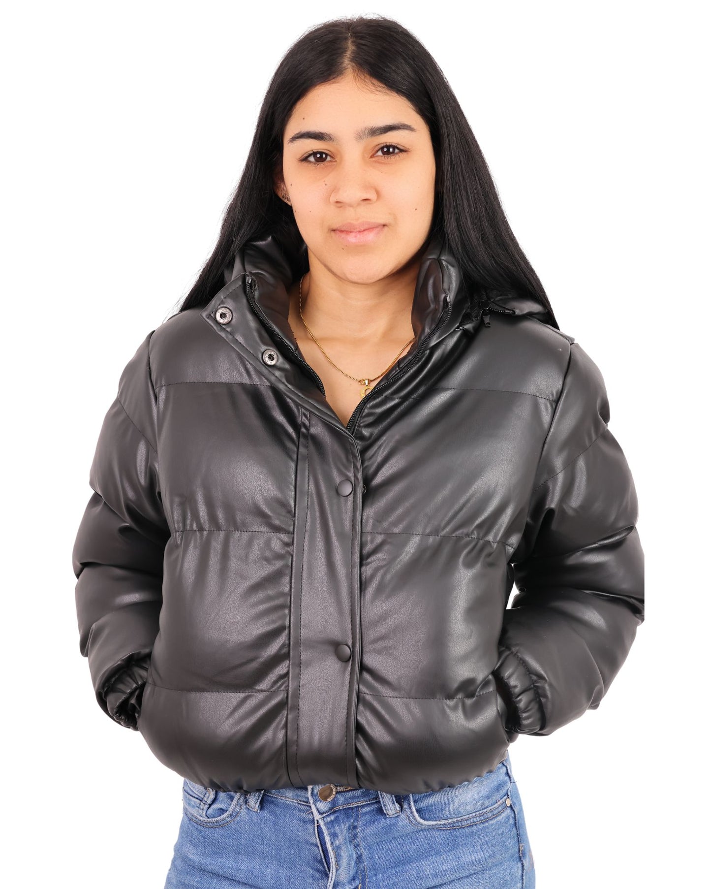 Chaqueta Puffa de Cuero Salvaje