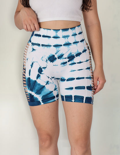 Short Levanta Cola Doble Push Up Premium Tie Dye - Abertura