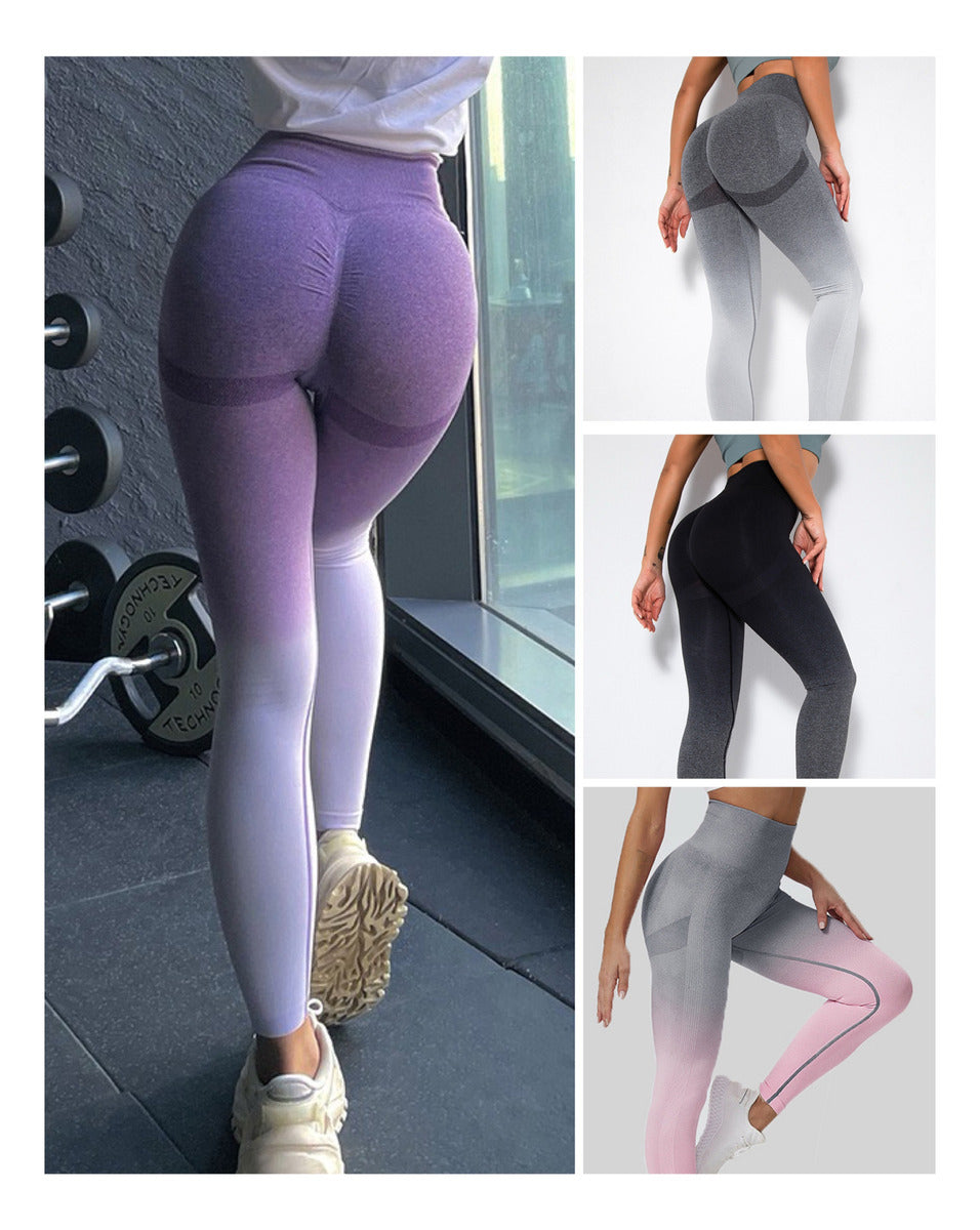 Pack X4 Leggins Mujer Push Up Diseño Degradado - Hy07