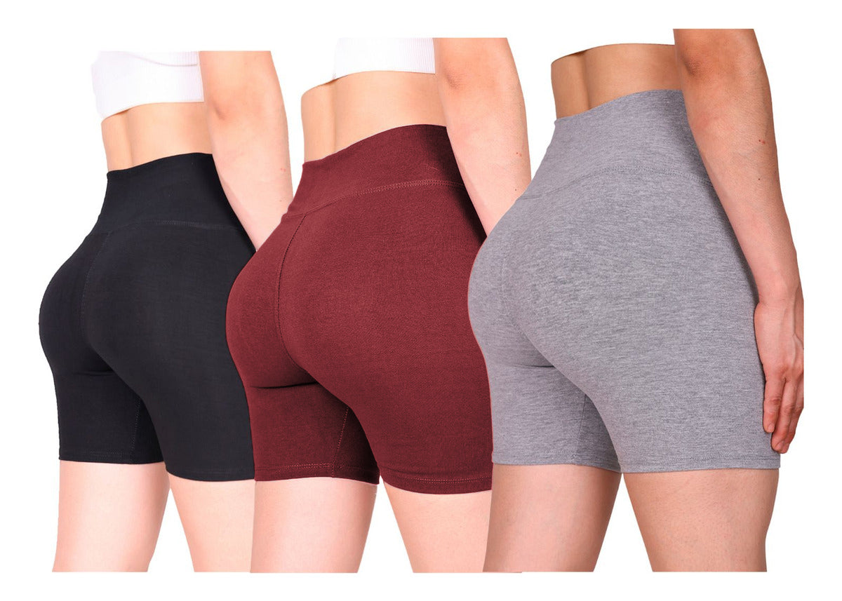 Pack 3 Unidades Short Mujer - Calza Corta / Algodón Nacional