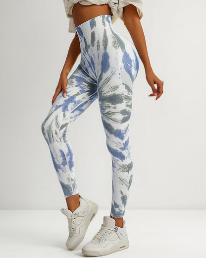 Leggings Calzas Deportivas Manchada Push Up An007