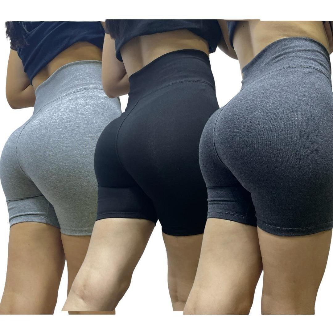 Pack 3 Short Mujer Calzas Cortas 100% Algodón Nacional