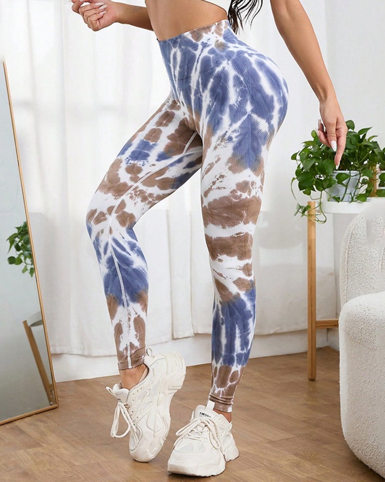 Leggings Calzas Deportivas Manchada Push Up An007