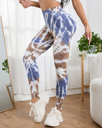 Leggings Calzas Deportivas Manchada Push Up An007