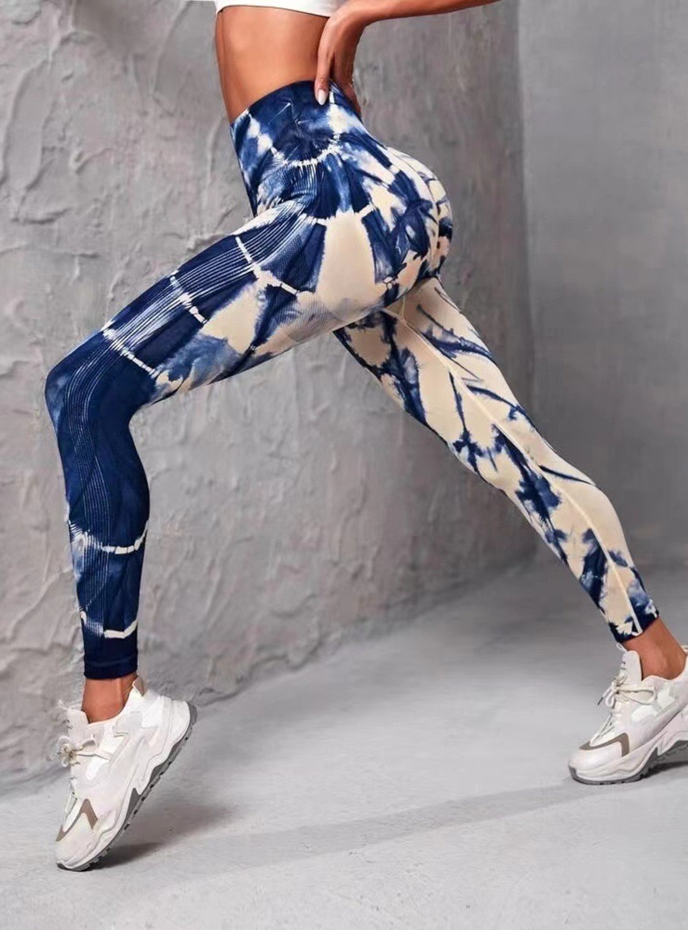 Leggins Calzas Deportivas Manchada Push Up