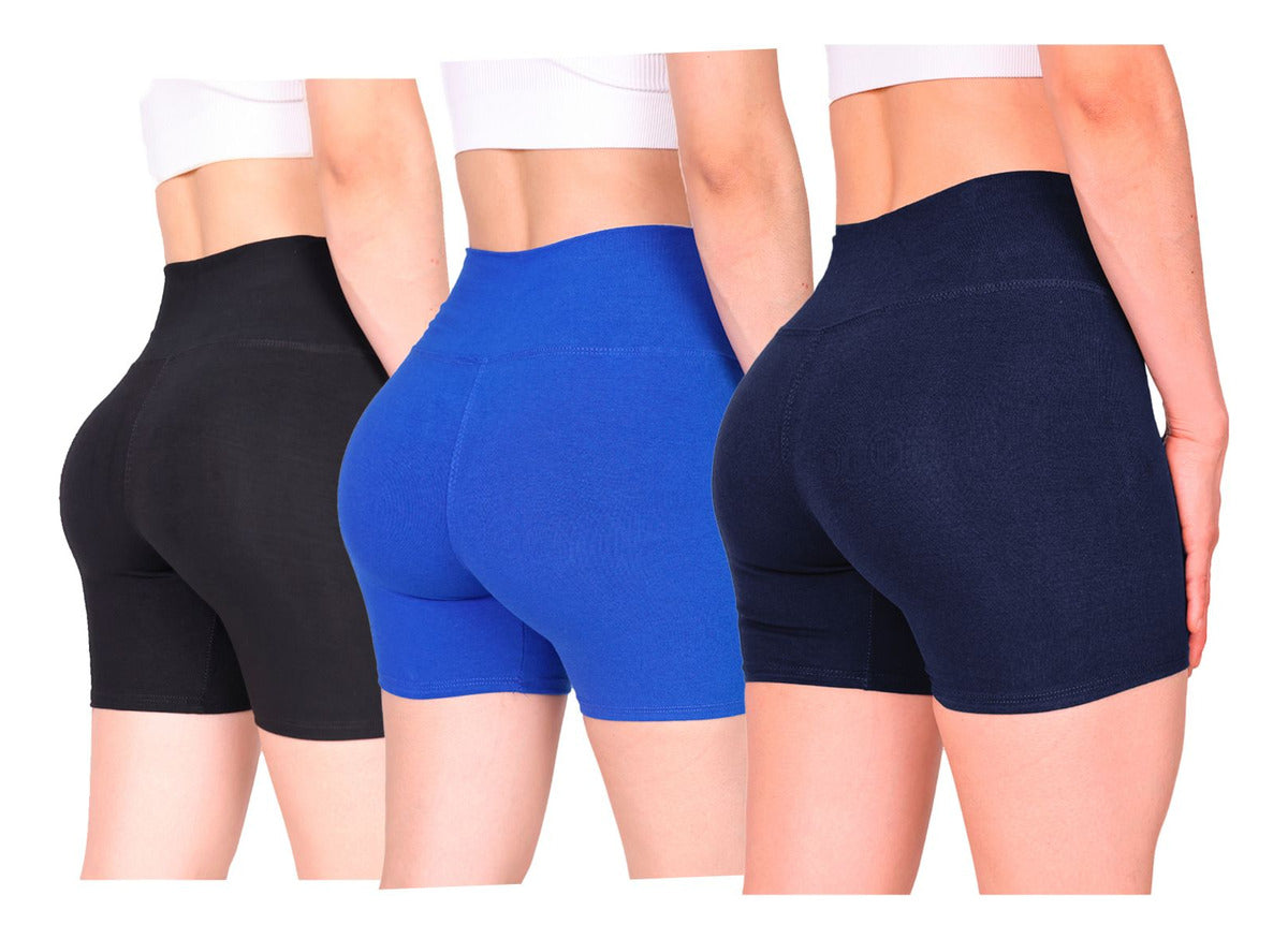 Pack 3 Unidades Short Mujer - Calza Corta / Algodón Nacional