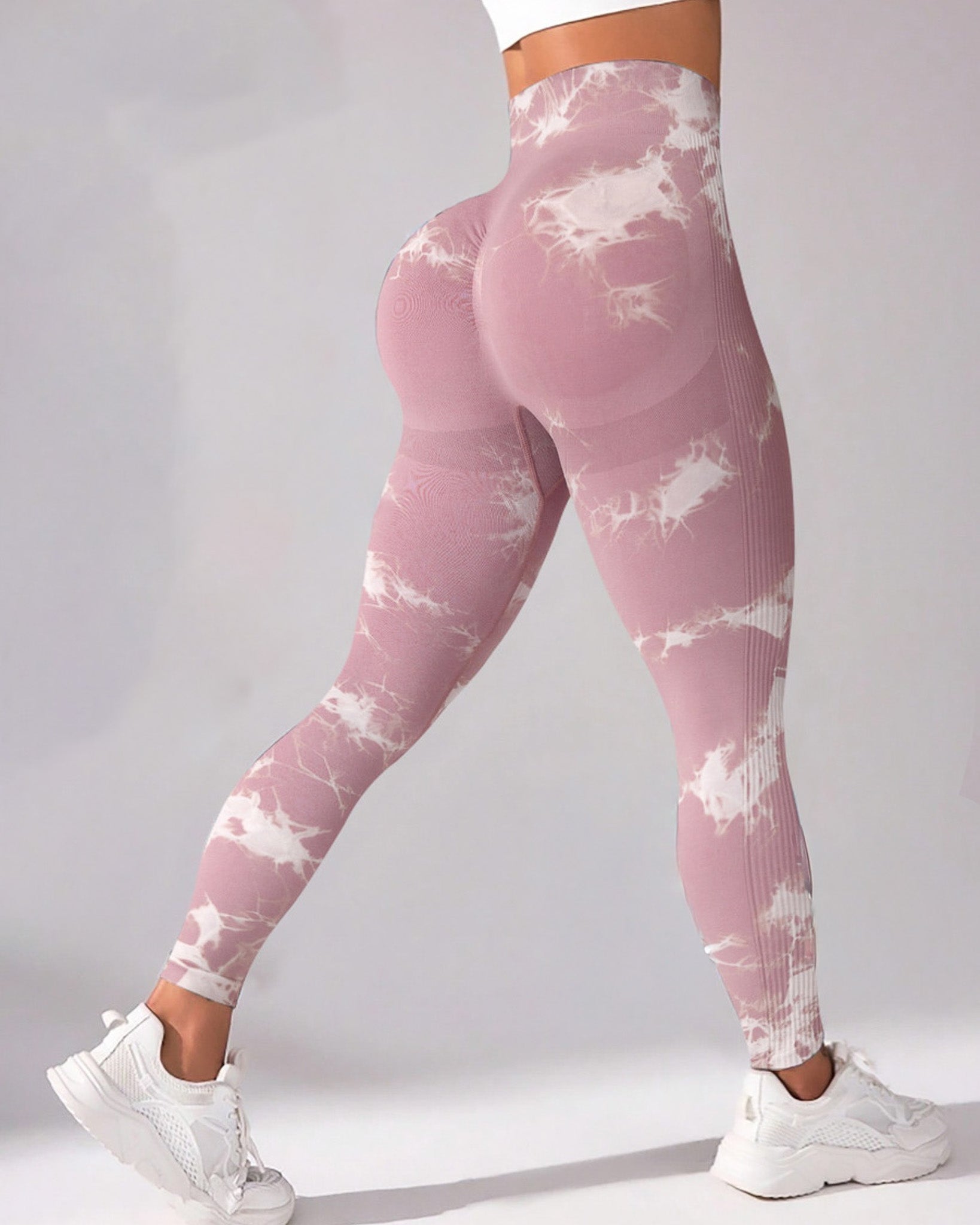 Calza Tie Dye Doble Push Up Levanta Gluteo Alta Calidad