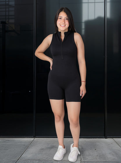 Enterito Corto Deportivo Mujer Push Up Con Cierre  Premium