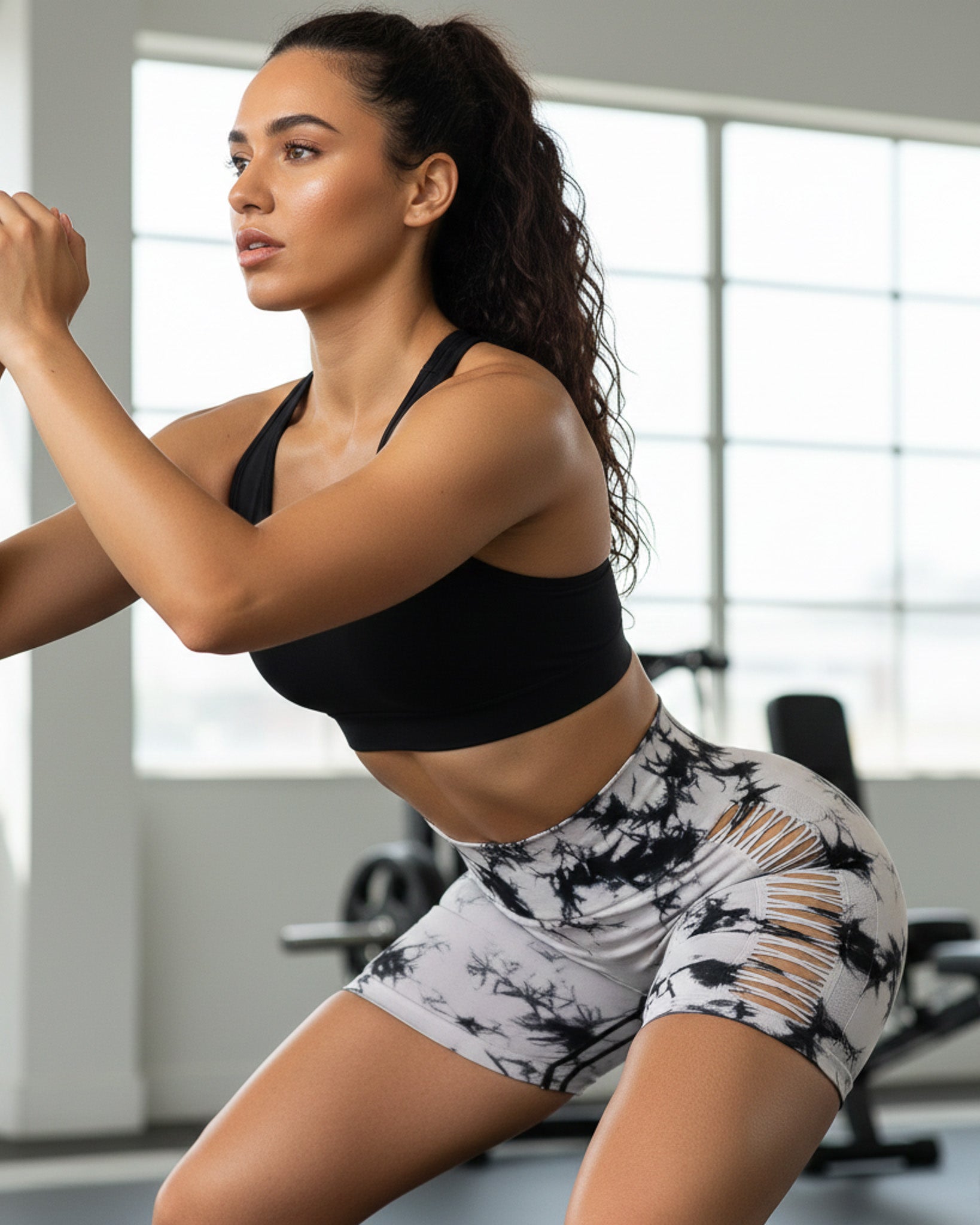 Short Push up tie dye Abertura Lateral - STA001