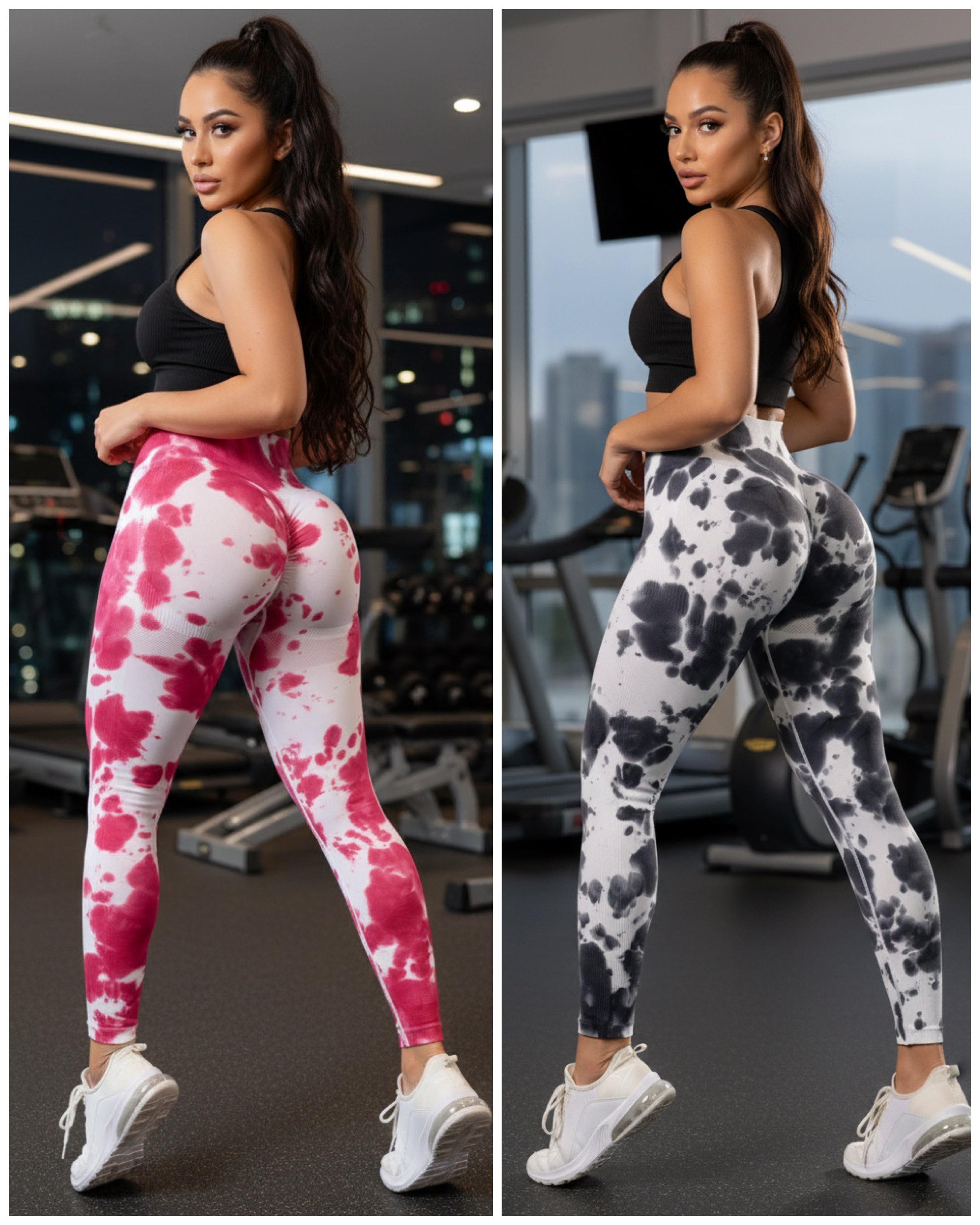 Pack 2 Calza Deportiva Sin Costura Push Up - Bx107