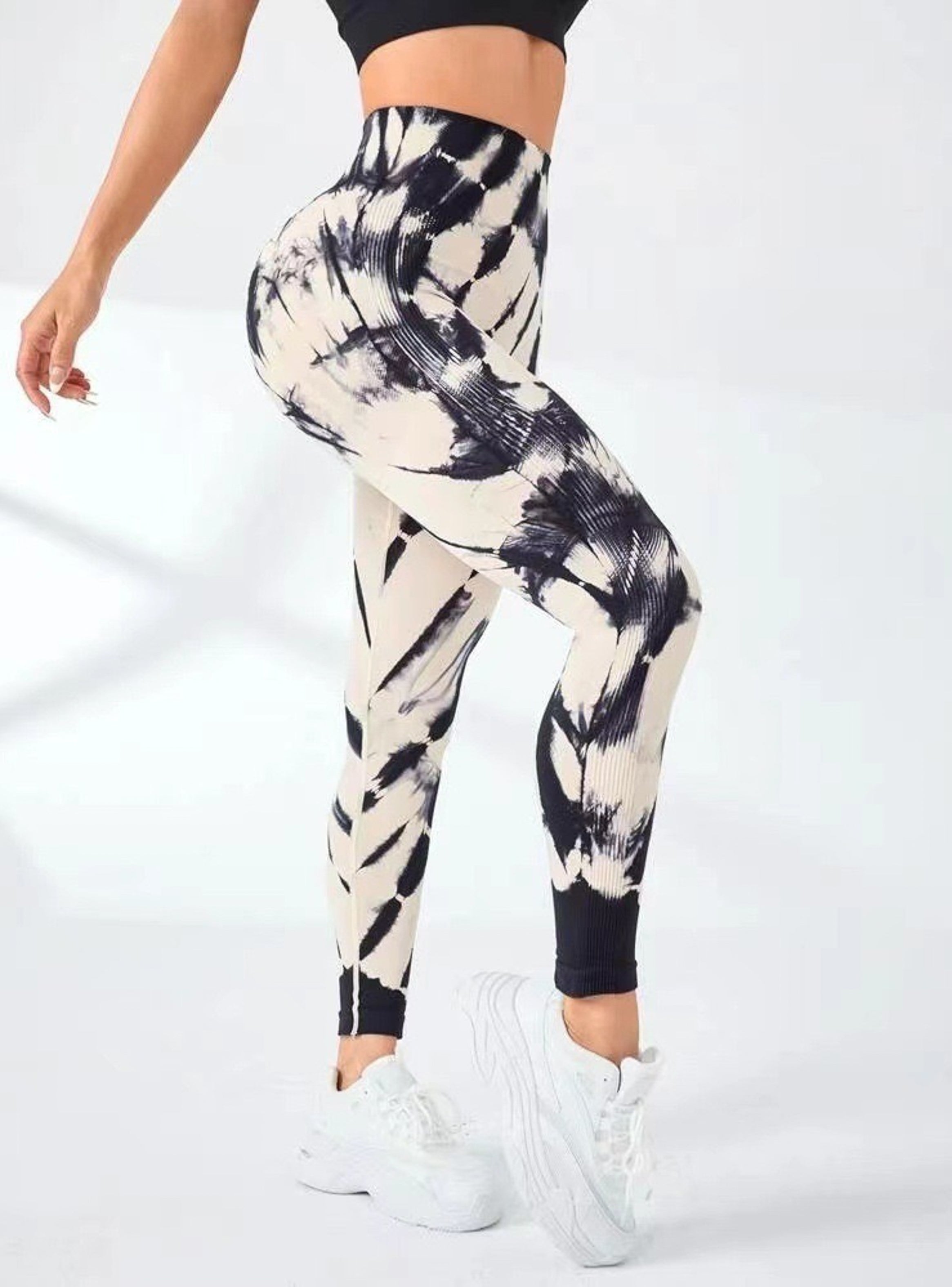 Leggins Calzas Deportivas Manchada Push Up