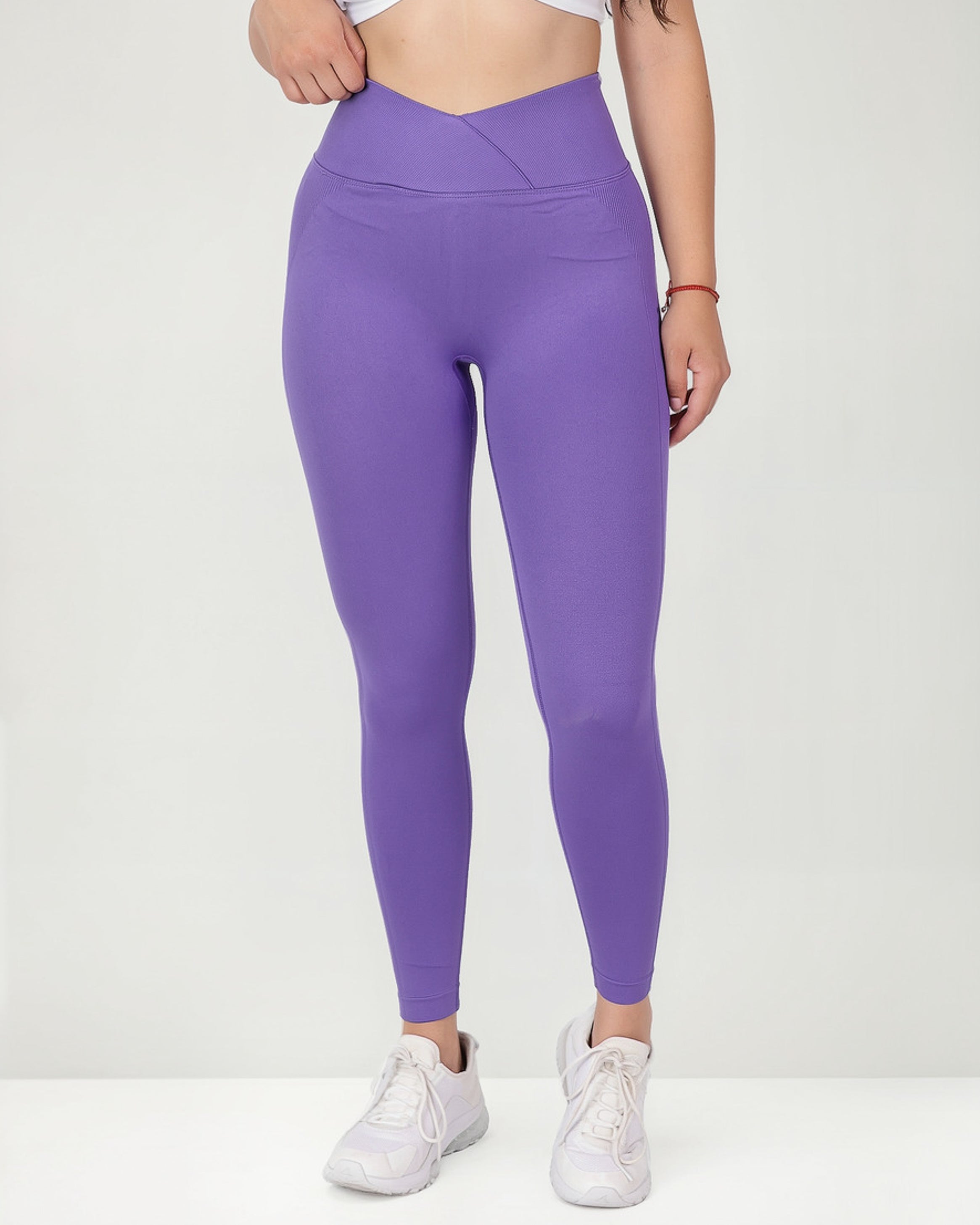 Calza Leggings Deportiva Doble Push Up Pretina Cruzada -hy04