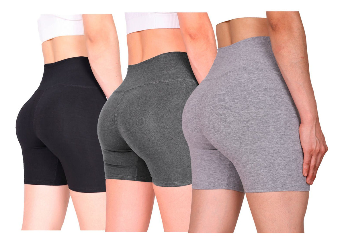 Pack 3 Unidades Short Mujer - Calza Corta / Algodón Nacional