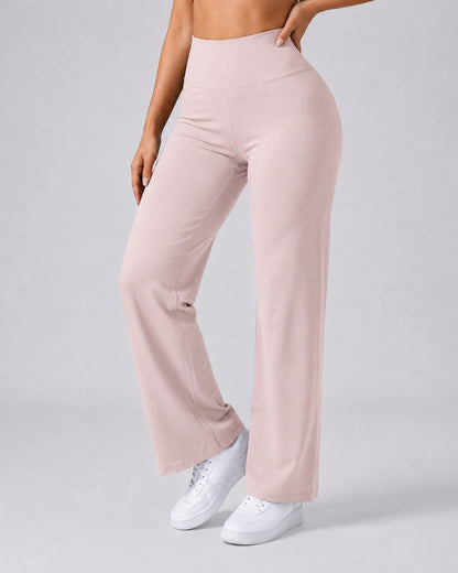 Pantalon Palazzo Mujer Tiro Alto Deportivo Bolsillo Trasero - JYT035-1