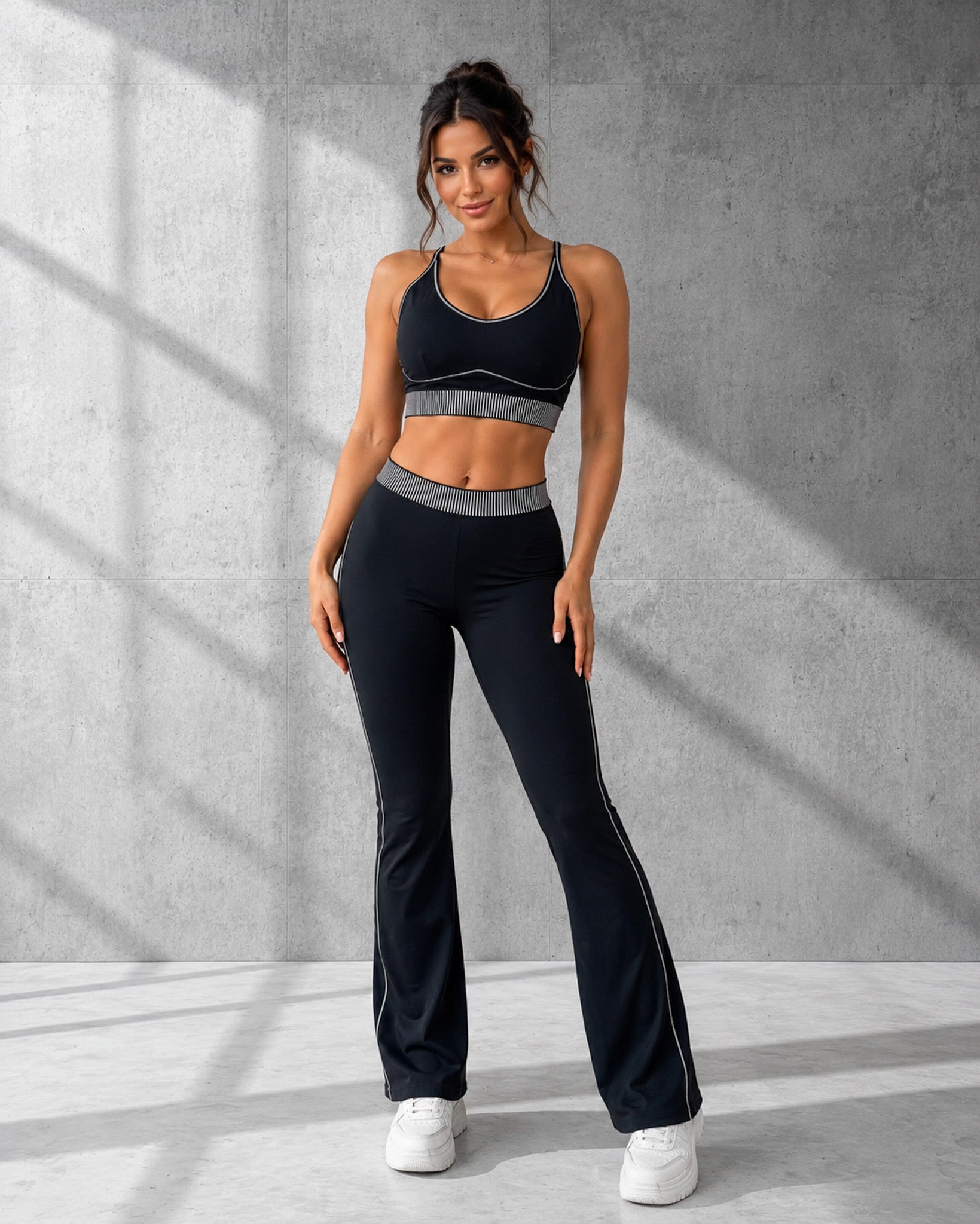 Set Deportivo Mujer Calza Acampanada Flare y Top Peto - YK37160