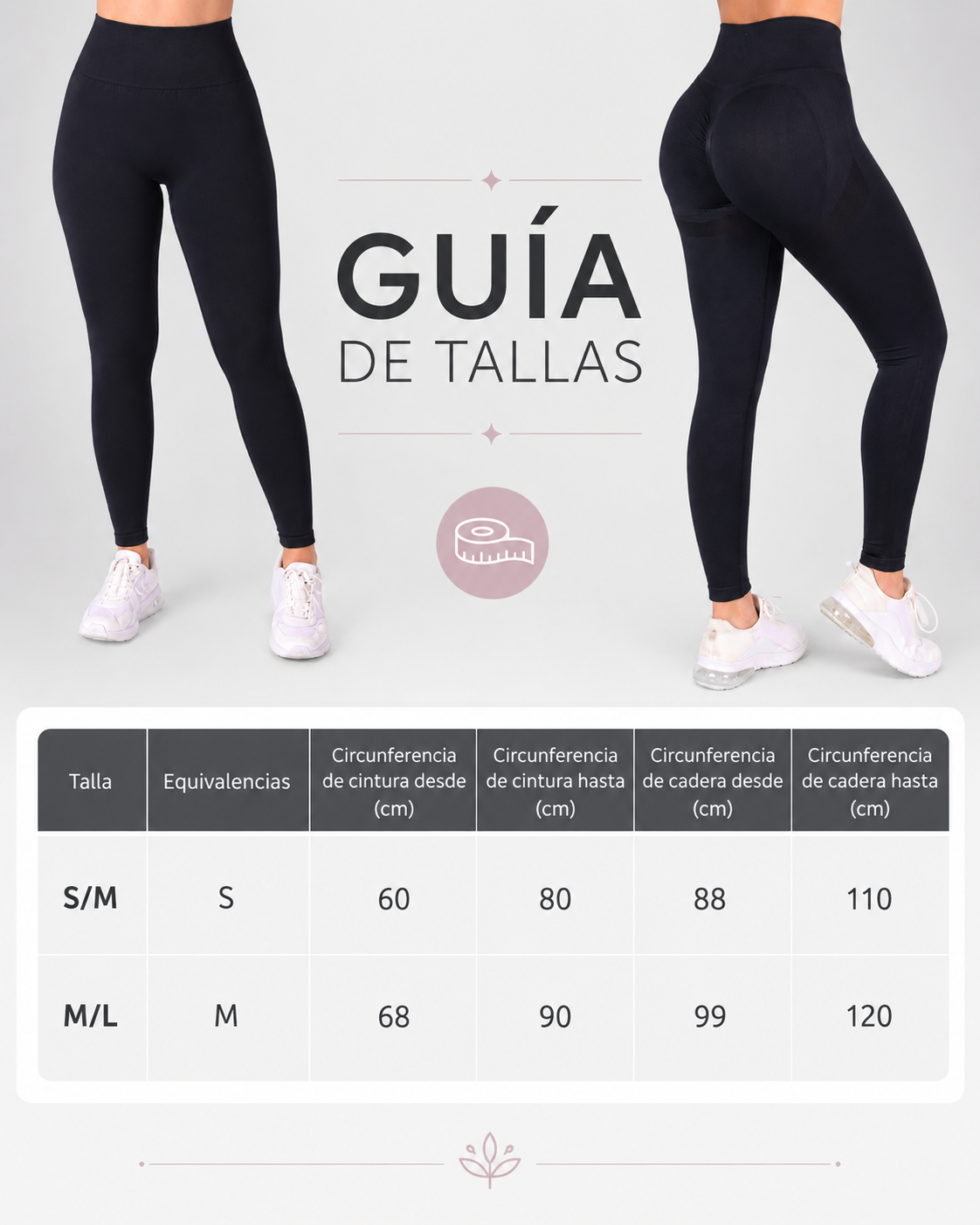 Calza deportiva push up levanta cola - Premium Negro YJ170
