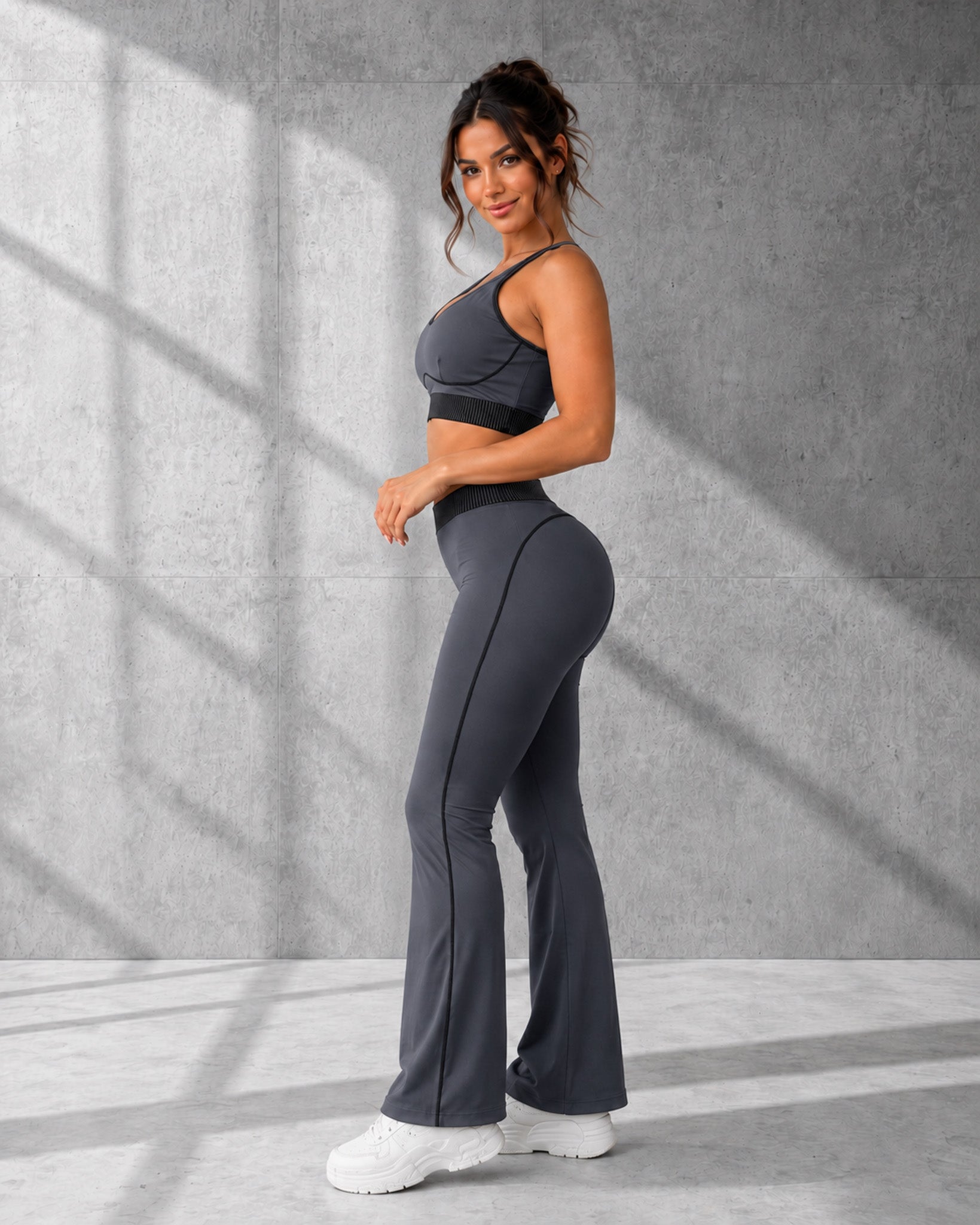 Set Deportivo Mujer Calza Acampanada Flare y Top Peto - YK37160