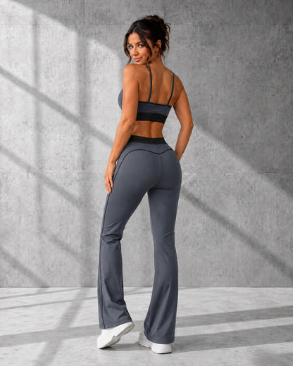 Set Deportivo Mujer Calza Acampanada Flare y Top Peto - YK37160