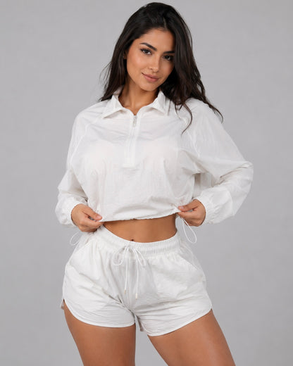 Conjunto Deportivo Cortaviento Mujer Chaqueta Corta y Short - LQ1039