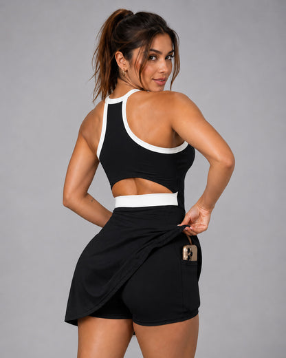 Vestido Deportivo Mujer Con Short Integrado Enterizo Pádel - LQ1029