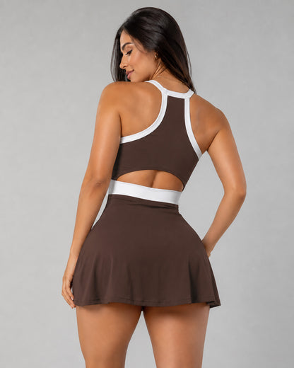 Vestido Deportivo Mujer Con Short Integrado Enterizo Pádel - LQ1029