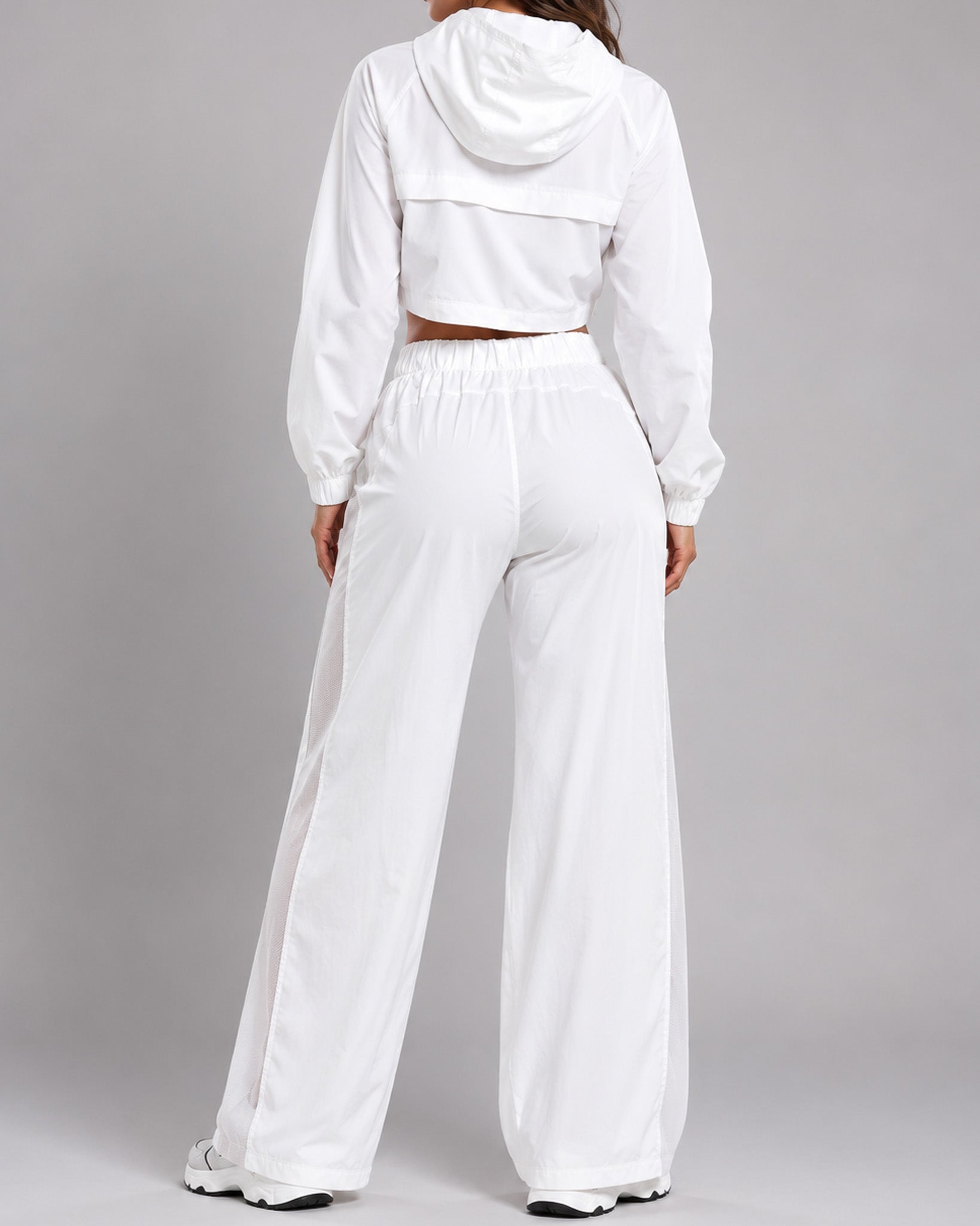 Conjunto Deportivo Dos Piezas Chaqueta Corta Y Pantalón Palazzo - LQ1014