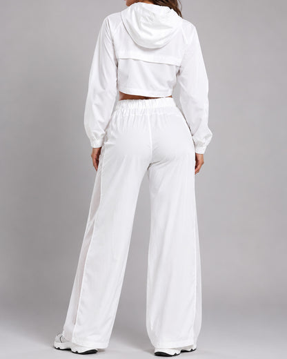Conjunto Deportivo Dos Piezas Chaqueta Corta Y Pantalón Palazzo - LQ1014