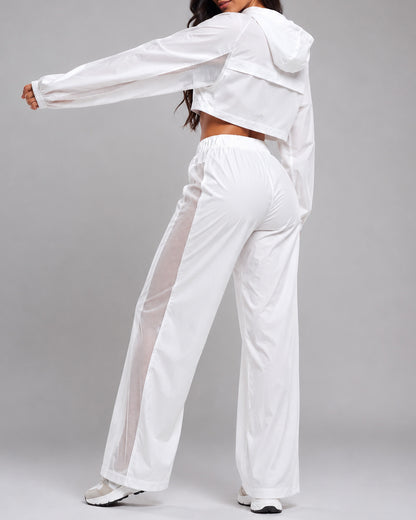 Conjunto Deportivo Dos Piezas Chaqueta Corta Y Pantalón Palazzo - LQ1014