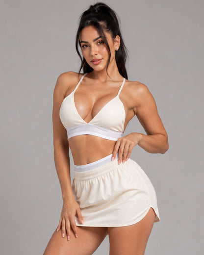 Set Top y Falda short Deportiva Fitness Gym Tenis Mujer - LQ1006