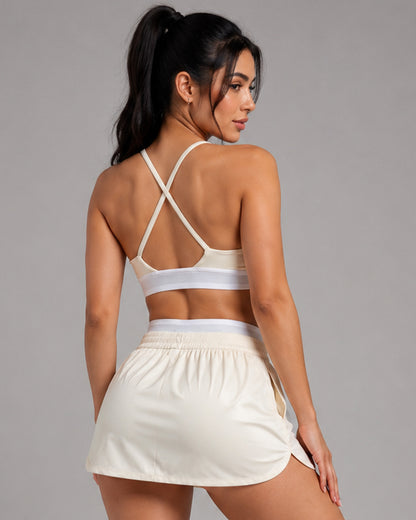 Set Top y Falda short Deportiva Fitness Gym Tenis Mujer - LQ1006