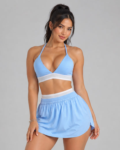 Set Top y Falda short Deportiva Fitness Gym Tenis Mujer - LQ1006