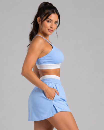 Set Top y Falda short Deportiva Fitness Gym Tenis Mujer - LQ1006