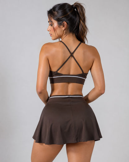 Conjunto Deportivo Falda Corta Con Short Y Top Tenis Gym - JYT057