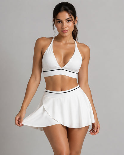 Conjunto Deportivo Falda Corta Con Short Y Top Tenis Gym - JYT057