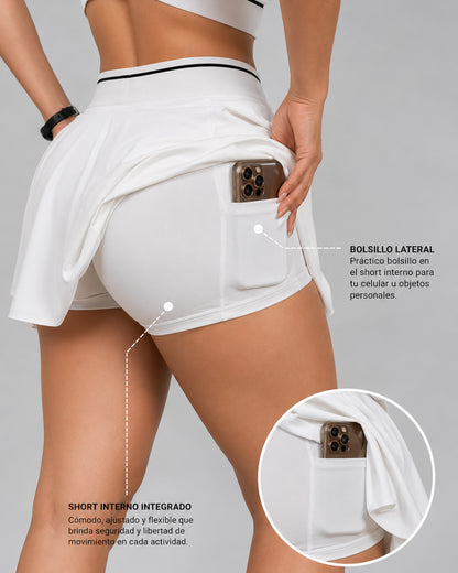 Conjunto Deportivo Falda Corta Con Short Y Top Tenis Gym - JYT057