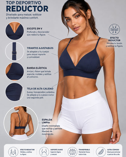 Peto Top Deportivo Mujer Sosten Seamless Gym Fitness - LQ1007