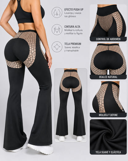 Calza Flare Faja Modeladora Deportiva Push Up Oxford Mujer - GD013