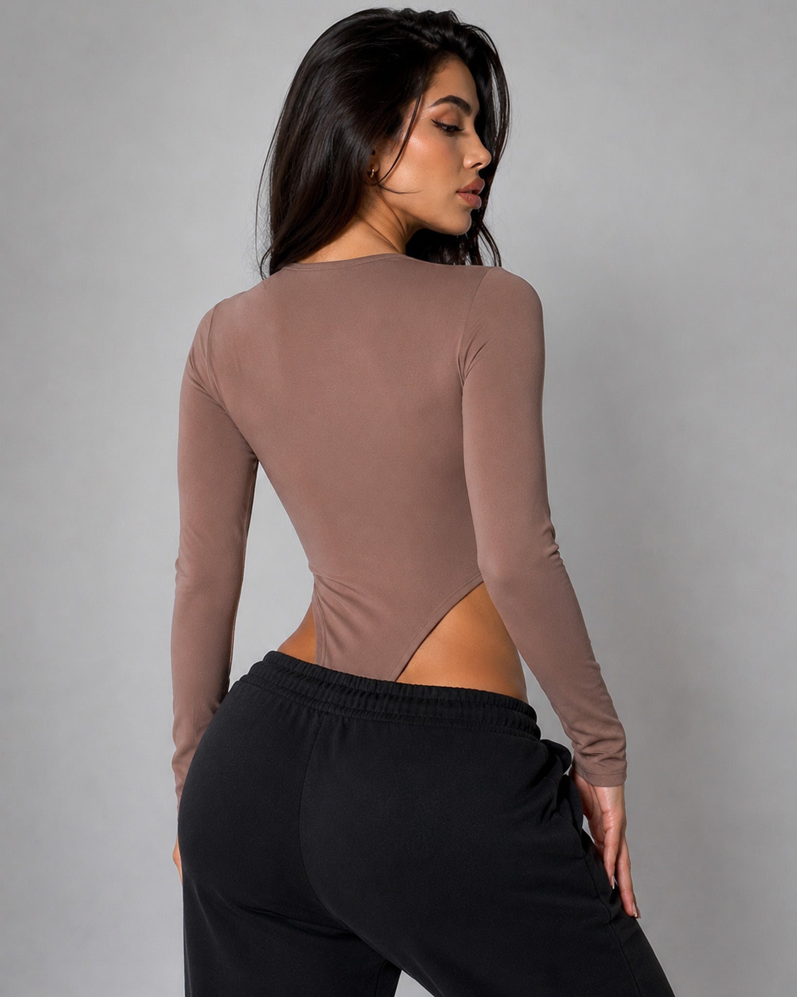 Bodysuit Mujer Manga Larga Corte Alto Sexy Ajustado - LQ1019