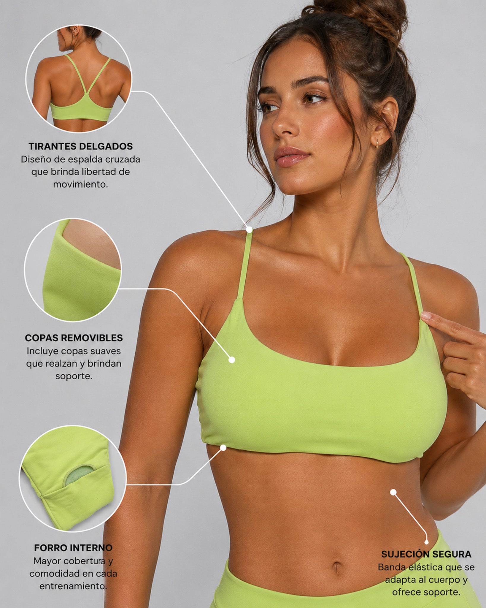 Top Deportivo Fitness Mujer Peto Tirantes Cruzados Yoga Gym - LQ1026