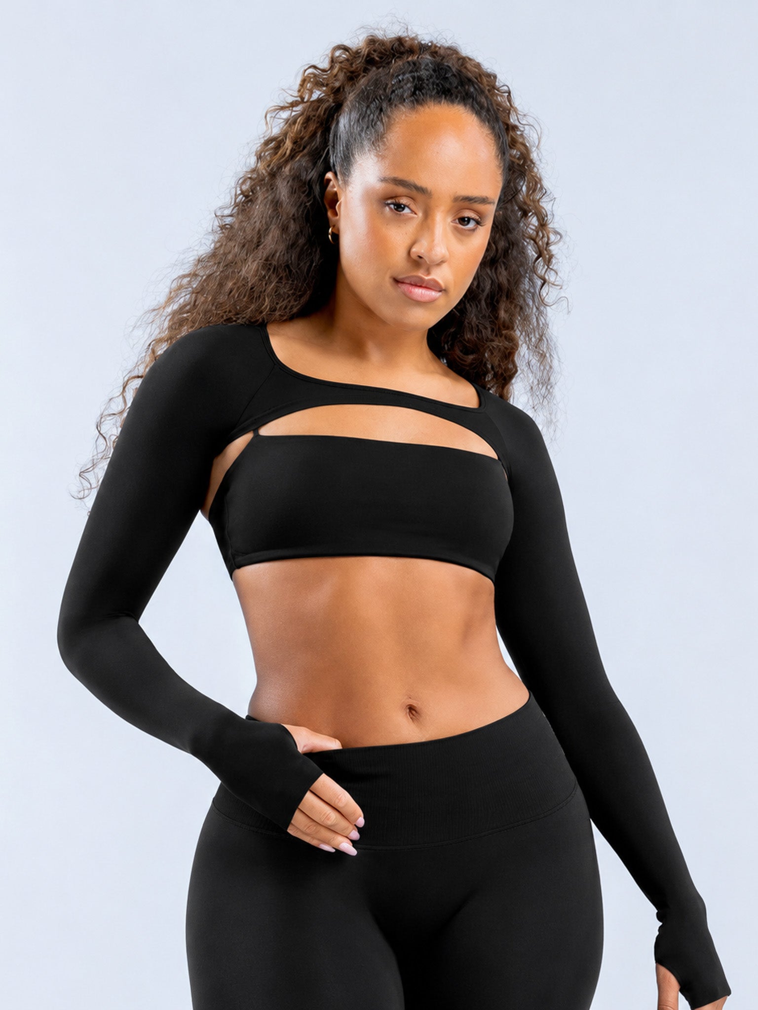 Bolero Deportivo Mujer Defy Corte Frontal Manga Larga - FX09