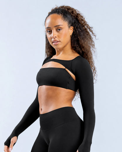 Bolero Deportivo Mujer Defy Corte Frontal Manga Larga - FX09