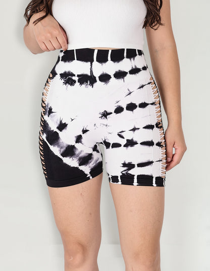 Short Levanta Cola Doble Push Up Premium Tie Dye - Abertura
