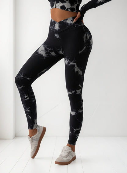 Calza Deportiva Push Up Tie Dye Corte En V