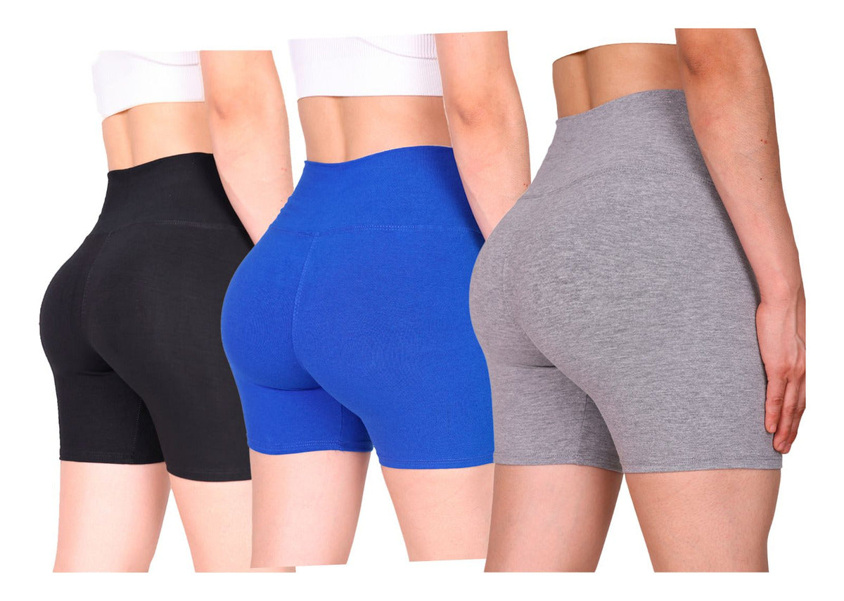 Pack 3 Unidades Short Mujer - Calza Corta / Algodón Nacional
