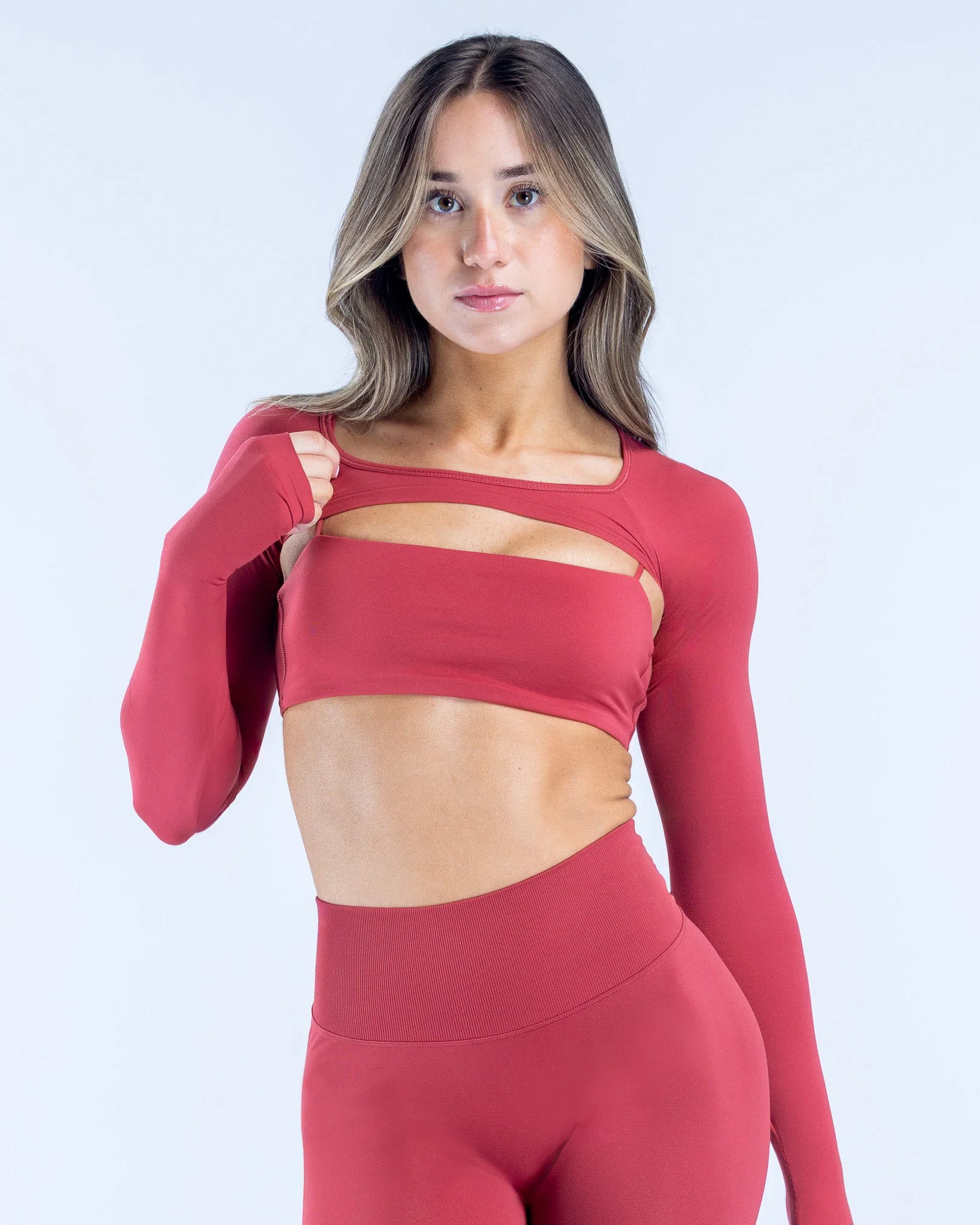 Bolero Deportivo Mujer Defy Corte Frontal Manga Larga - FX09