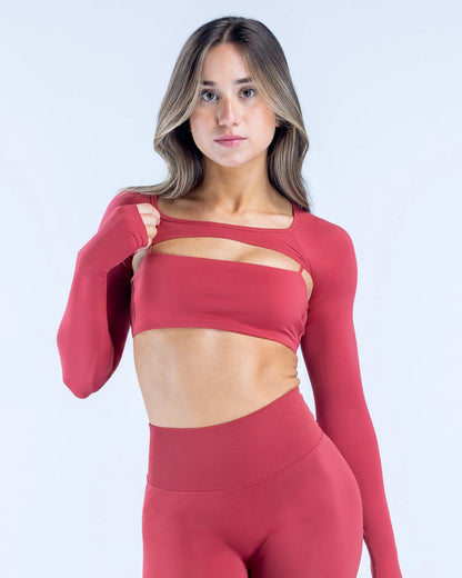 Bolero Deportivo Mujer Defy Corte Frontal Manga Larga - FX09