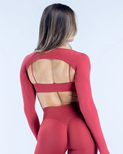 Bolero Deportivo Mujer Defy Corte Frontal Manga Larga - FX09