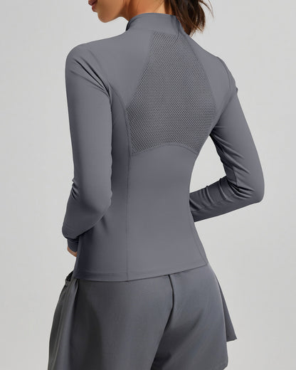 Polera Dry Fit Pro: Medio Cierre, Manga Larga y Calce Slim - JYT031