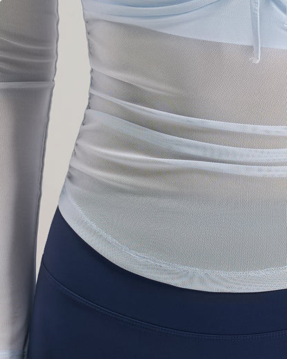 Polera Sport Chic Pro: Manga Tul, Fit y Copa Soft -JYT027