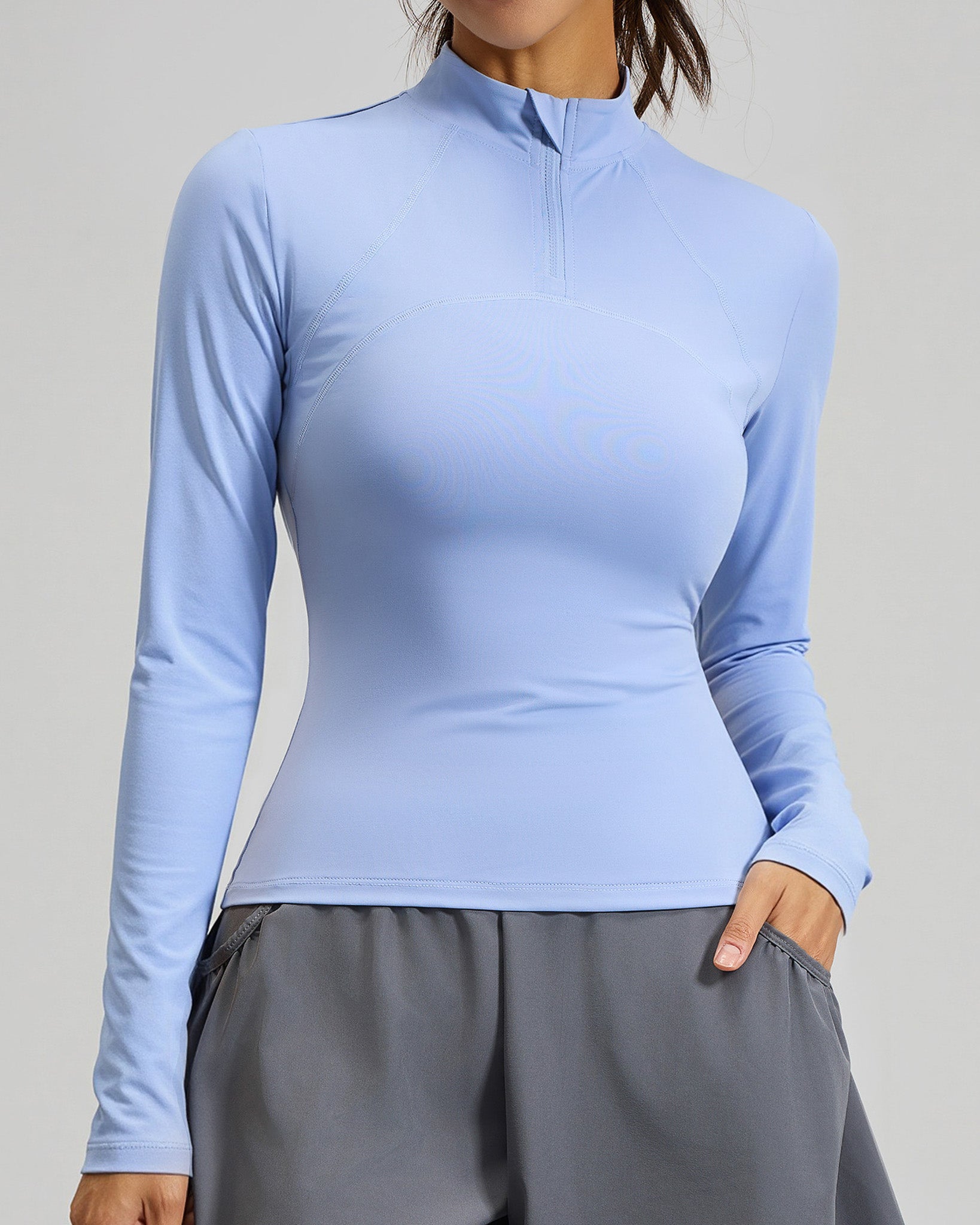 Polera Dry Fit Pro: Medio Cierre, Manga Larga y Calce Slim - JYT031